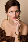 Heart Chain Drop Earrings chain detail