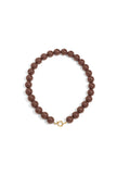 Necklace with large beads and front closure-15mm