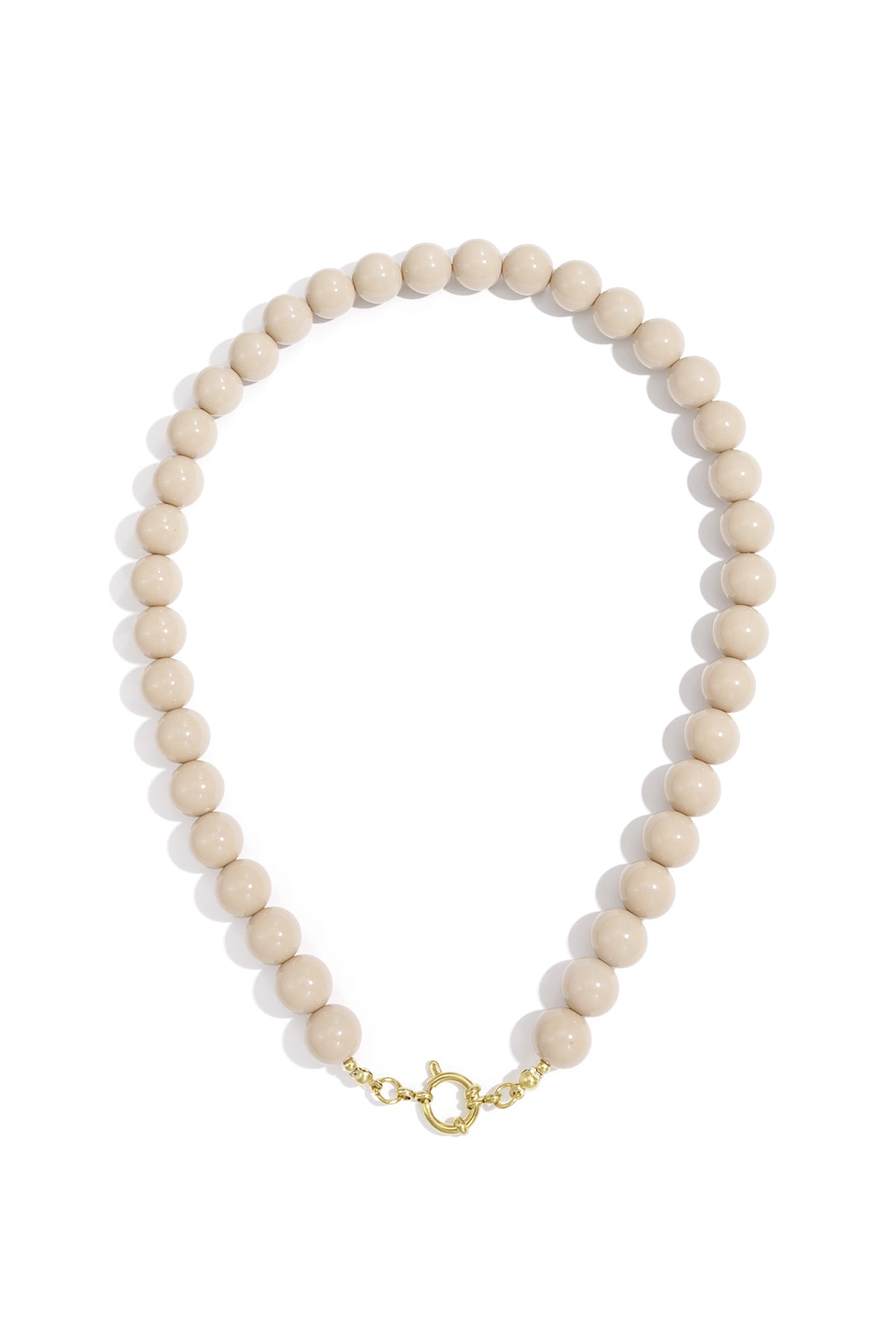 Beaded necklace with front closure - 12mm