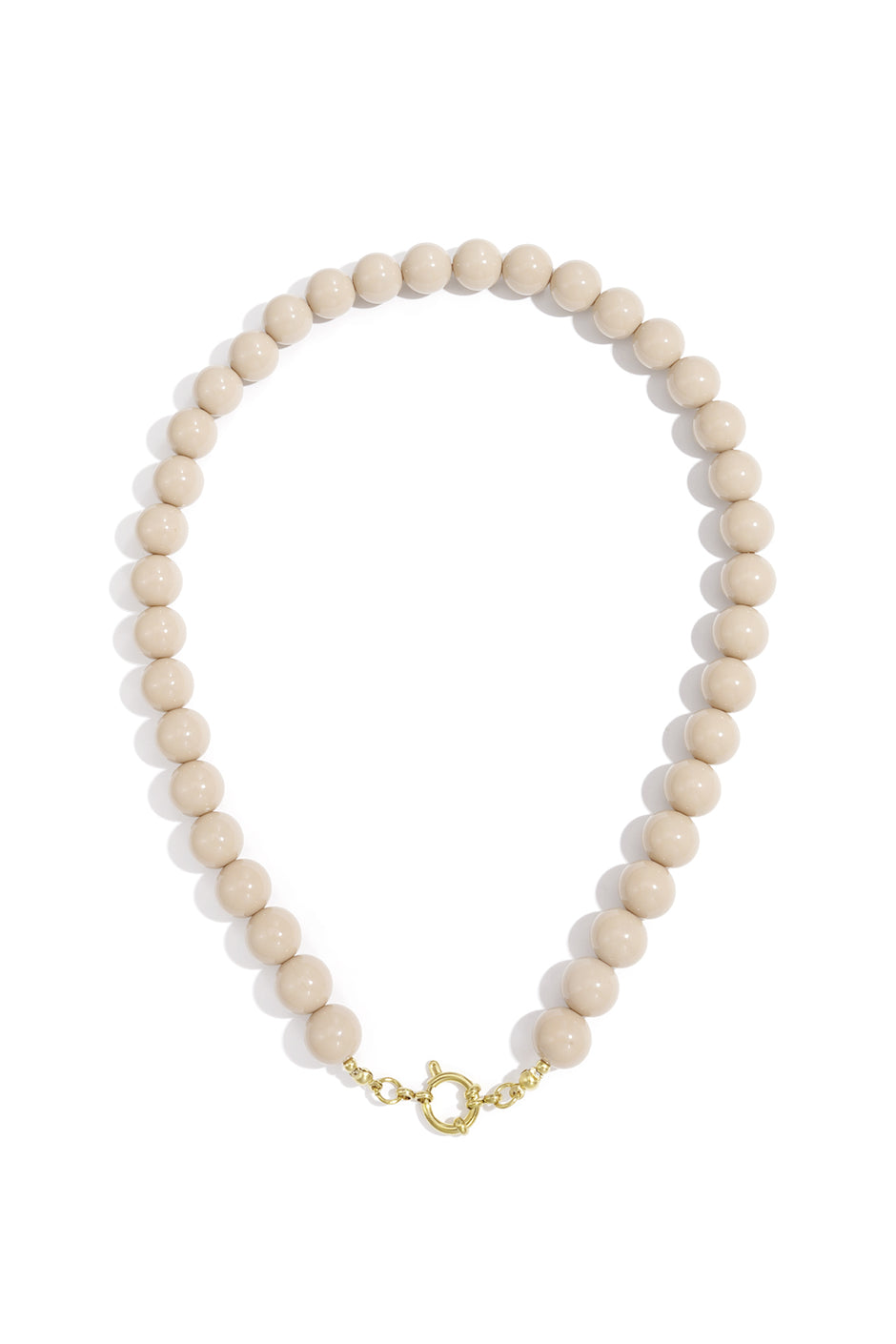 Beaded necklace with front closure - 12mm
