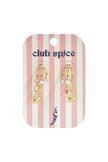 Triple earrings with floral pendants