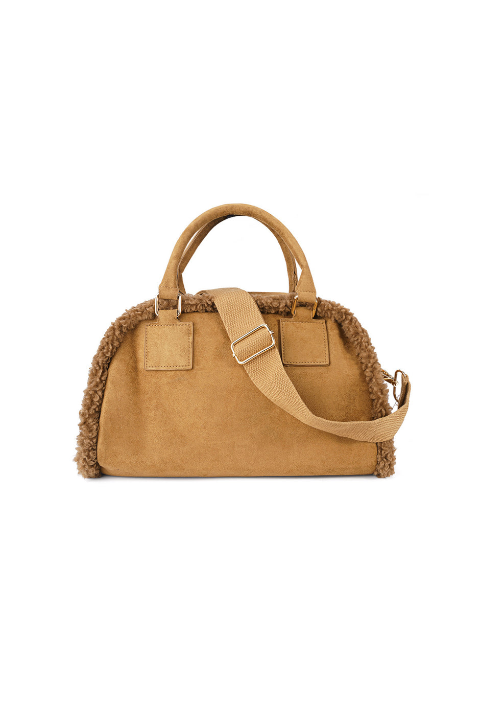 Teddy Patchwork Shoulder Bag shoulder design