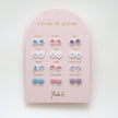 Yuko-B Kids Ceramic Stud Earrings Set – Pastel Mix (12 Pairs)