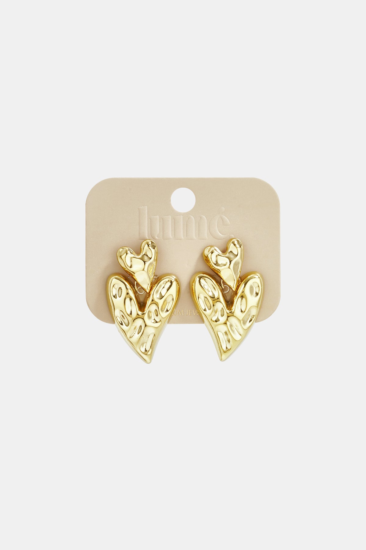 Stacked Heart Drop Earrings by ENOTIA