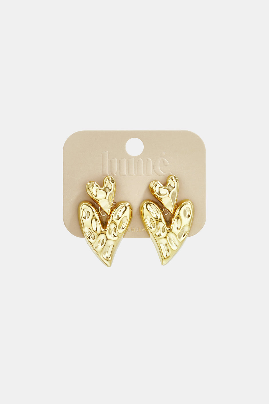 Stacked Heart Drop Earrings by ENOTIA