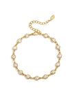 Bracelet with round cubic zirconia stones