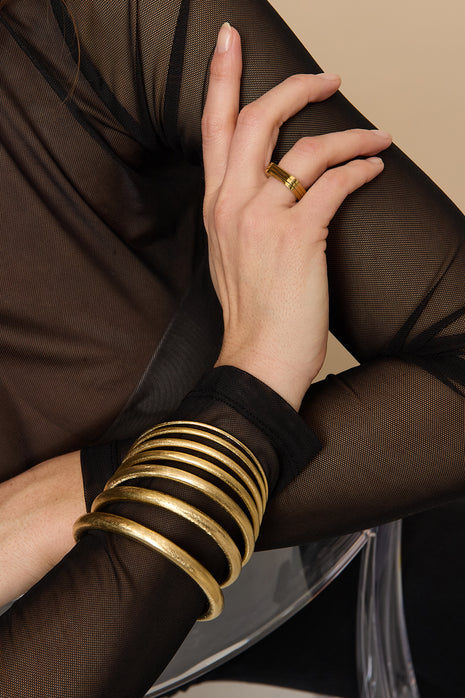 Bangle with brushed effect - 7 mm