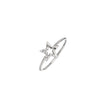 Sterling Silver Ring with Pavé Zircon Star