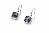 Hematite & Quartz Silver 925 Drop Earrings