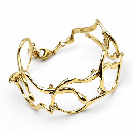 The "Aegean Vine" Sculptural Handmade Brass Bracelet