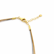 Lapis Lazuli & Pearl Silver Necklace with Gold Plating 25cm