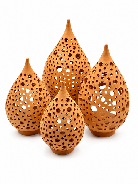 Handmade Ceramic Lantern Sculpture – Stoneware Collection