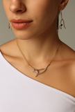 Flow Sculptural Resin and Crystal Necklace