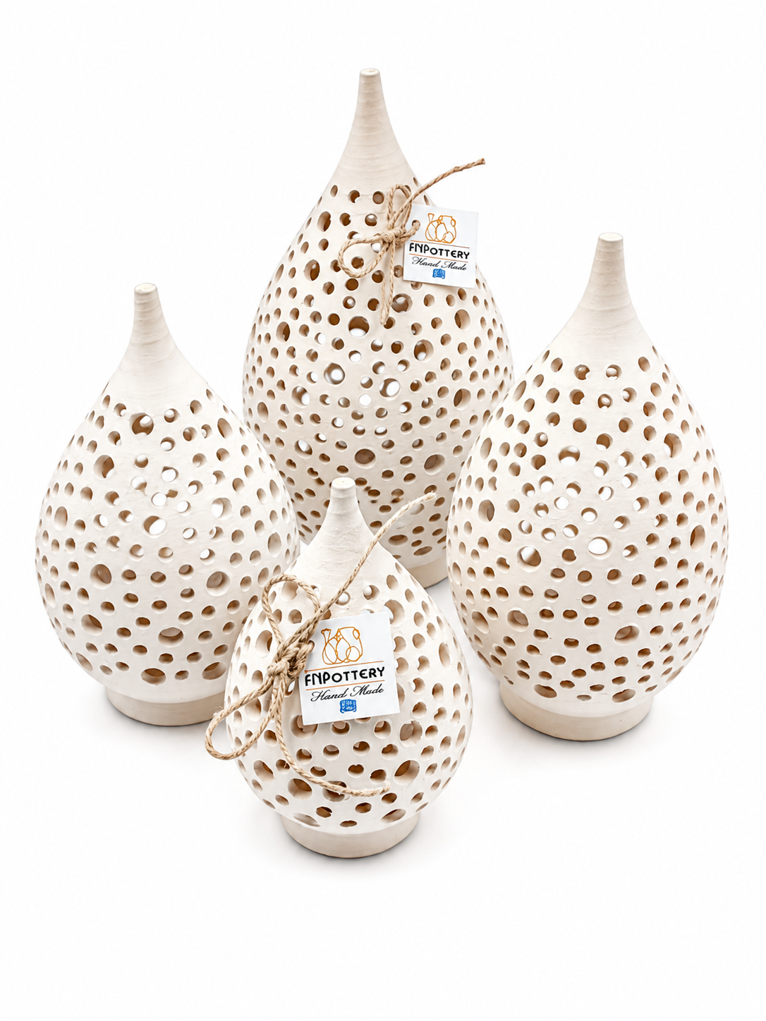 Handmade Ceramic Lantern Sculpture – Stoneware Collection