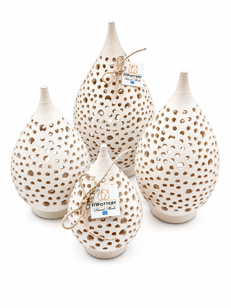 Handmade Ceramic Lantern Sculpture – Stoneware Collection