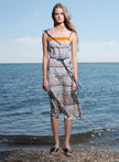 NISYROS Ecru Print Dress – Folk-Inspired Summer Elegance