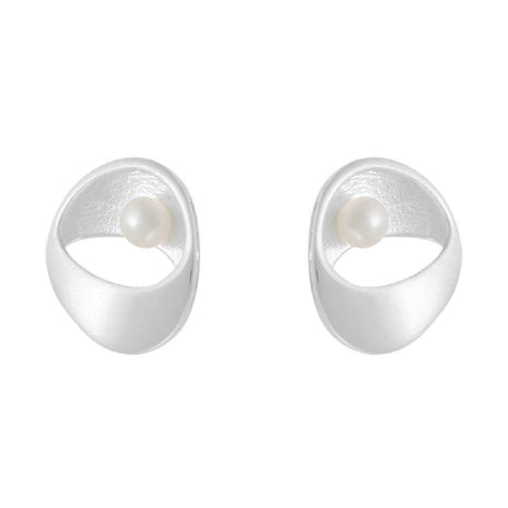 Sterling Silver Earrings with Natural Pearls