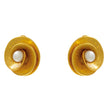 Sterling Silver Stud Earrings with Gold Plating and Cultured Pearl