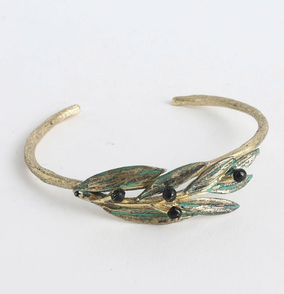 Oliana Olive Branch Sculptural Cuff Bracelet
