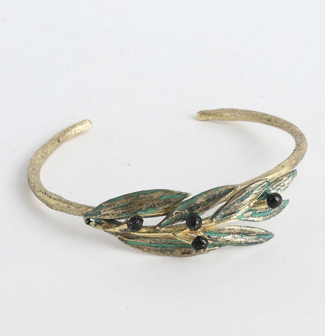 Oliana Olive Branch Sculptural Cuff Bracelet