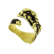 Sculptural Bronze Wrap Ring with Black & Green Oxidation