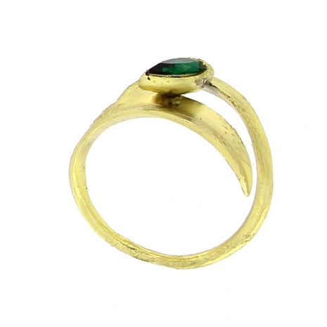 Bronze Open Ring with Crystal Accent