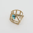 Bead Sculptural Lattice Ring