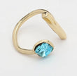 Bronze Asymmetric Ring with Crystal Accent