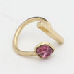 Bronze Asymmetric Ring with Crystal Accent