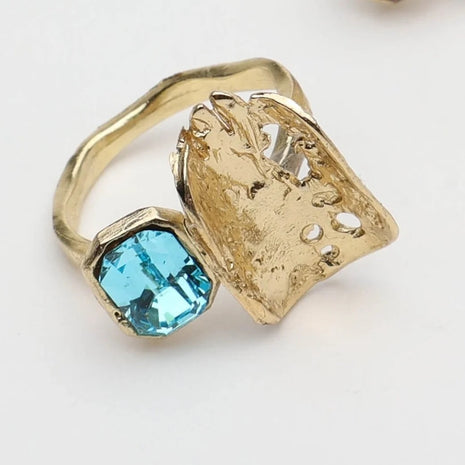 Aurora Sculptural Crystal Ring