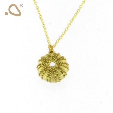 Bronze Sea Urchin Pendant Necklace