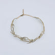 Foggy Lace Sculptural Gold-Tone Necklace