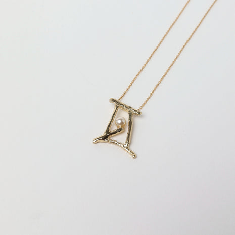 Japan Bronze Necklace with Freshwater Pearl