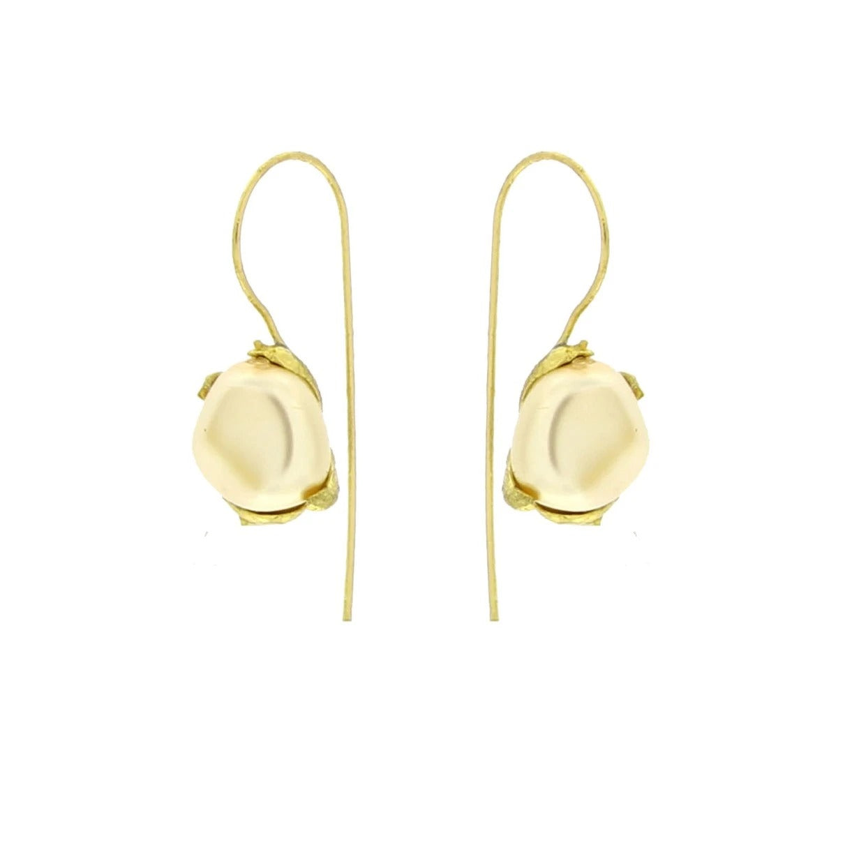 Small Cream Earrings