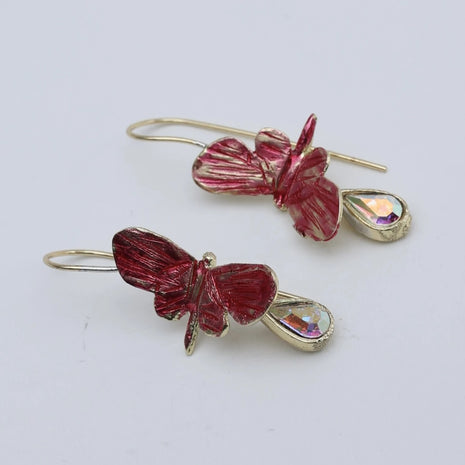 Celestia Butterfly Sculptural Crystal Earrings