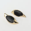 Cocoon Short Bronze Earrings with Black Resin