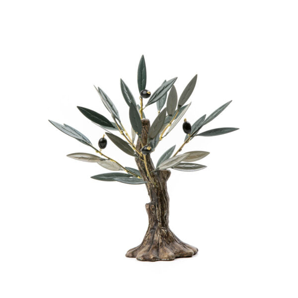 Decorative Olive Tree Sculpture in Ceramic and Brass