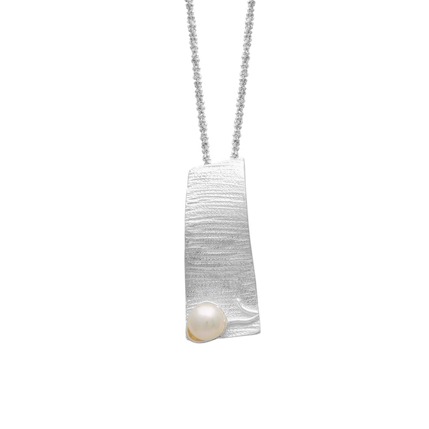 Sterling Silver Necklace with Freshwater Pearl