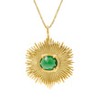 Emerald Sunburst Pendant Necklace — Gold-Plated Sterling Silver