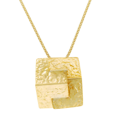 Hammered Gold-Plated Sterling Silver Necklace