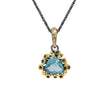 Sterling Silver Necklace with Swiss Blue & London Blue Topaz