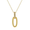 Gold-Plated Sterling Silver Necklace with White Zircon
