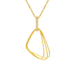 Gold-Plated Sterling Silver Necklace with White Zircon