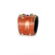 Molten Copper Aura Crystal Leather Cuff – One of a Kind