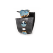 Midnight Steel Crystal Leather Cuff by The Dark Atelier – view 2