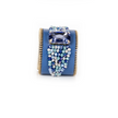 Azure Cascade blue leather crystal cuff by The Dark Atelier