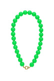 Necklace with large beads and front closure-15mm