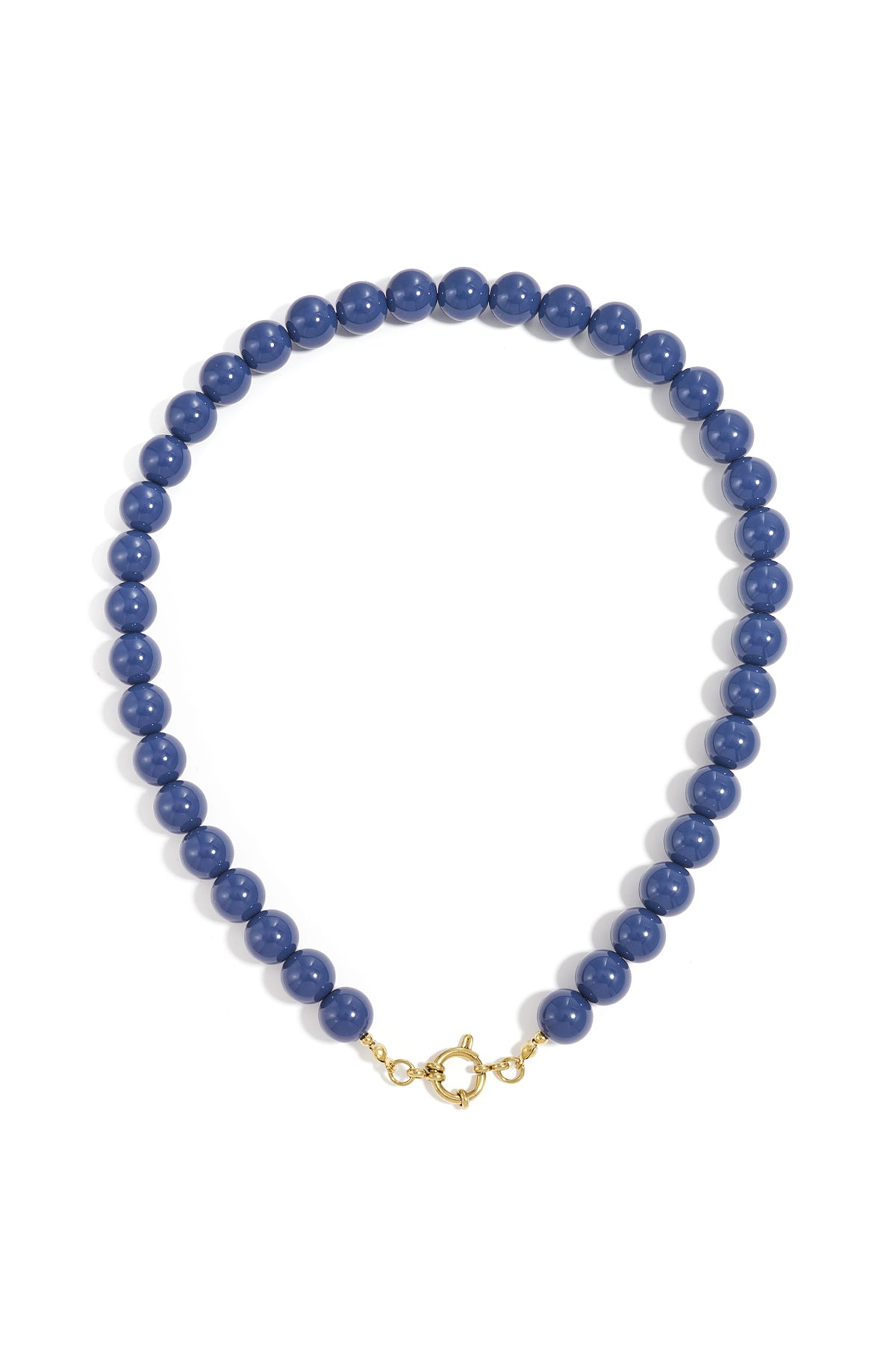 Beaded necklace with front closure - 12mm