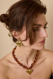 Bold Heart Drop Earrings heart detail
