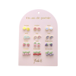Kids Stud Earrings Set with Fruit-Shaped Ceramic Motifs in Stainless Steel
